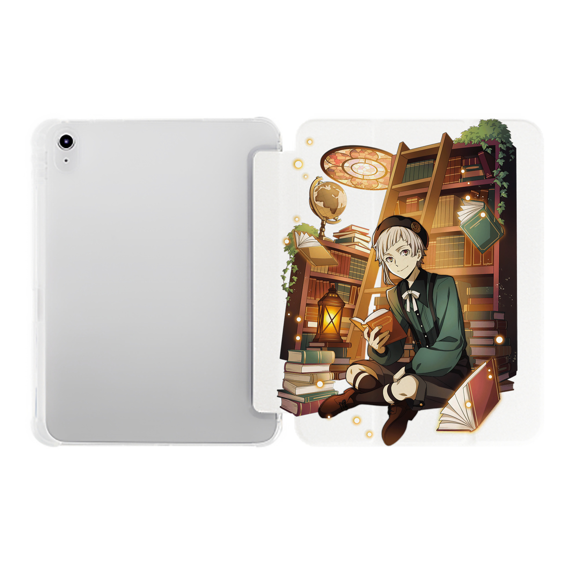 （画像用） 文豪ストレイドッグス Bungo Stray Dogs IPad ケース ペン収納付き 三つ折りスタンド PUレザー×シリコン 対応機種9.5/10.5/10.9インチ